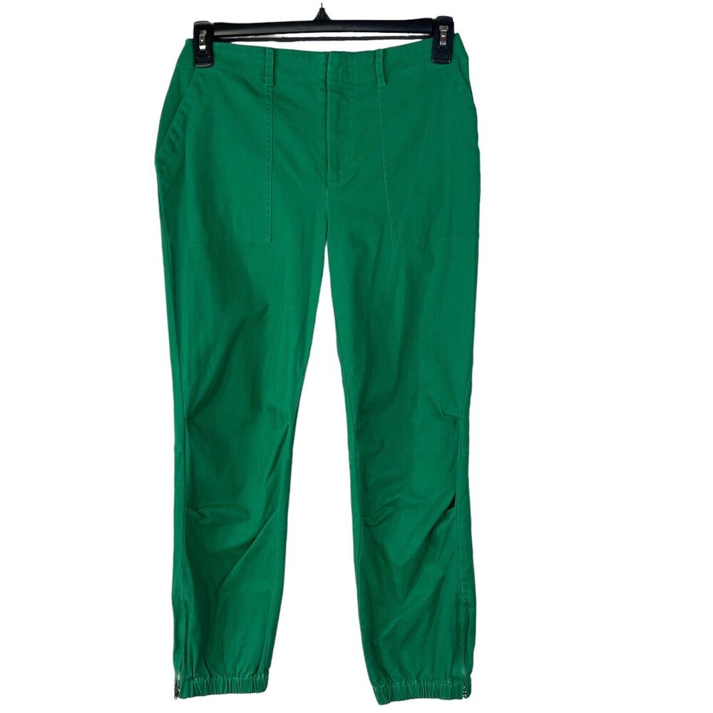 INC International Concepts SZ 2 Straight Leg Crop Jeans Mid-Rise Zip Ankle Green